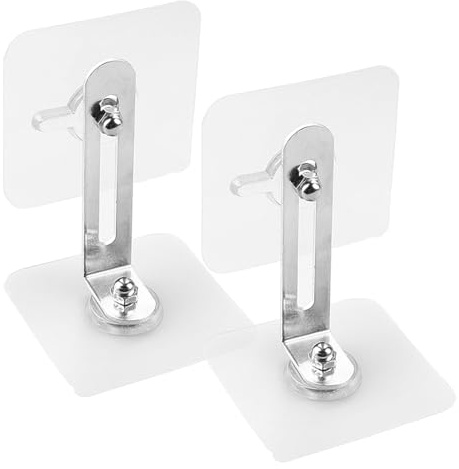 GLADFRESIT 2PCS Furniture Wall Anchors for Fixing No Drill Secure Anti-Toppling Fixator Safety Fixings Anti Tip Strap for Cabinet Bookshelf Dresser Wardrobe