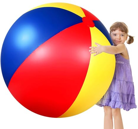 Pallone da spiaggia gonfiabile, grande pallone da spiaggia - Grandi palle da piscina gonfiabili | Favori per feste di compleanno, grande giocattolo d'acqua estivo, palla gonfiabile in PVC per piscina