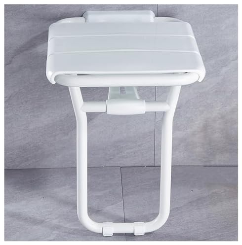 Duschklappsitz Für Wandmontage Klappbarer Duschsitz Badewannensitz Mit Stützfüßen Badhocker Duschhocker Für Schwangere, Senioren, Behindert Dusche Sitzgelegenheit Stuhl