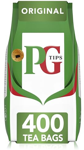 PG Tips Original Black Tea Bags Bulk Flavourful & Full-bodied Perfect Flavour Release 400 Plant Based Biodegradable Teabags