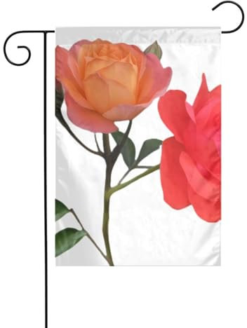 YYHWHJDE Drapeau de jardin 30,5 x 45,7 cm – Qualité supérieure, élégant et durable pour toutes les saisons, imprimé fleur de lune bicolore