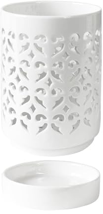 PPcdfre Pots à orchidées avec trous, pot à orchidée en céramique de 10,2 cm pour rempotage, pot de fleurs d'intérieur et d'extérieur, blanc respirant