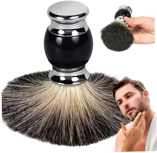 Brosse de rasage 1pc, brosse à raser à cheveux à blaireau ultra-douce avec poignée de confort, générer une mousse épaisse et luxueuse avec un pinceau de rasage pour l'idée des pères cadeaux