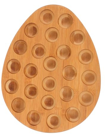 Vassoio per Uova in Legno Quadrato, Compatto e Multifunzione per Cucina | Design Semplice e Pratico, Tocco Liscio e Confortevole, Salvaspazio, per Frigorifero o Piano di Lavoro