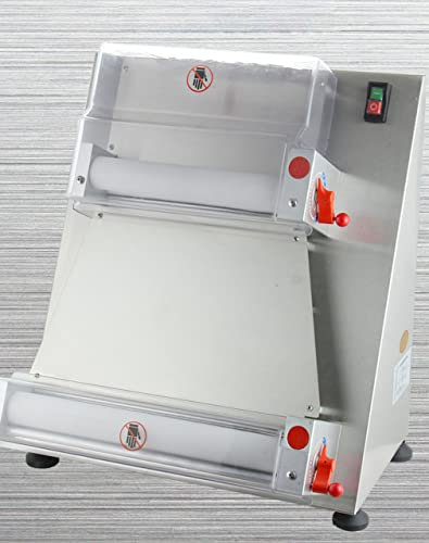 Commercial Dough Roller Sheeter, 600W Pizza Dough Roller Sheeter, 15 Electric Pizza Press Making Machine, 370W Automatically Pasta Maker Machine for Pizza Bread and Pasta