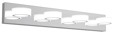 Modern Chrome 4-Lamp Dressing Table Lamp, Mirror Bathtub Wall Lamp, Brightness Adjustable, 6000K White Light, Suitable for Mirror, Dressing Room or Corridor