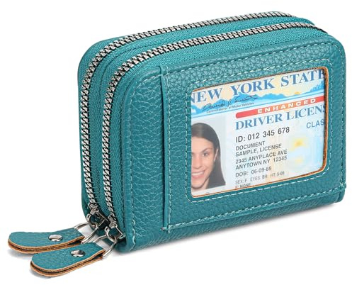 SENDEFN Kreditkartenetui Damen, Geldbörse Damen Klein Kartenhalter Etui Bargeld Münzfach Portemonnaie Damen RFID-Blockierung Kartenetui Mit Reißverschluss