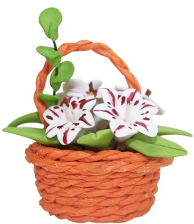 YARNOW 1pezzi Mini Fiori Di Simulazione in Vaso Piante Finte Di Giglio Decorazioni Da Scrivania Mini Paesaggi Artificiali Per Interni