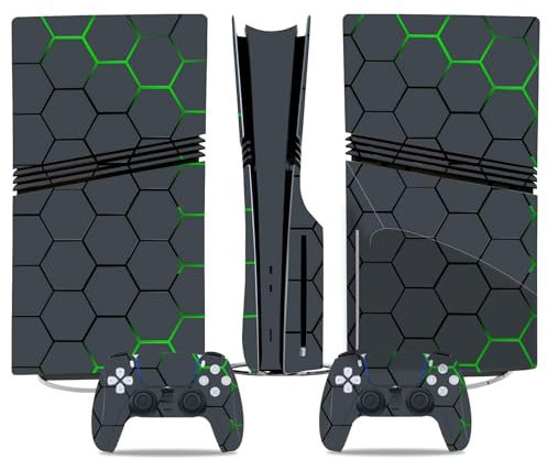 para PS5 Pro Skin Disc Edition & para PS5 Pro Skin Digital Edition Consola Mando Cubierta Vinilo Fundas Compatible Resistente Arañazos 40542 Envolturas Piel Regalo(Digital Edition)