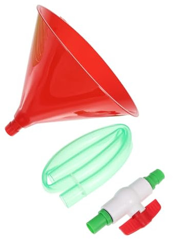 ULTECHNOVO Plastic Beer Funnel with Valves Single Tube Party Supplies for Beer Drinking Games Sturdy Plastic Funnel Set