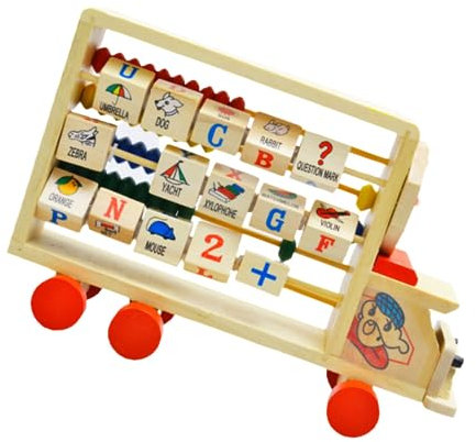 VICASKY Holz-abakus-zählmaschine Für Junge Mädchen Lernspielzeug Mit Perlen Pädagogisches Mathe-brettspiel Für Hause Und Schule