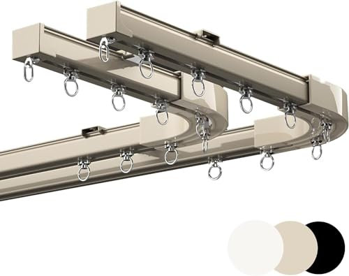 Genérico Barra de Cortina de Ducha telescópica Ajustable para baño, Resistente, de fácil instalación, de aleación de Aluminio Resistente, para Techo, con Curvas de Esquina de 90 Venta
