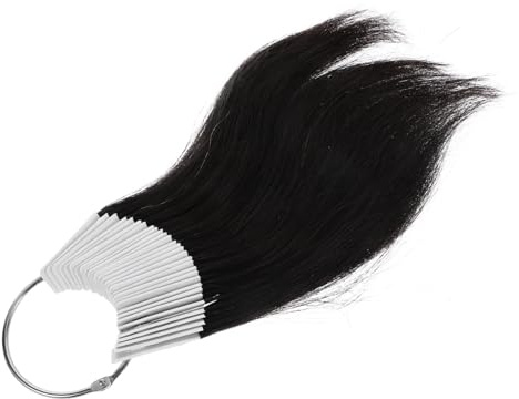 BAZEITFLOW Nuancier De Couleurs Cheveux Humains Véritables 30 Mèches 3 Degrés De Couleur Pour Formation En Coiffure Professionnelle Anneaux Pvc Pratiques