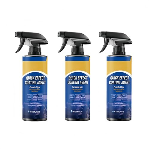 Spray de Recubrimiento Automotriz de Acción Rápida Avanzado, Spray de Recubrimiento Cerámico para Autos, Protección de Alto Rendimiento, Recubrimiento de Lavado Sin Agua de Efecto Rápido (3Piezas)