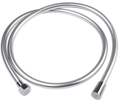 FACAIIO 1.5for M Tubo doccia ad alta pressione in PVC per bagno, flessibile anti-avvolgimento con attacco G1/2, grigio/nero
