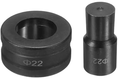 QUARKZMAN Emporte-Pièce Hydraulique 22mm Trou Rond Acier 40Cr Kit De Poinçonnage Électrique Pour CH70 Machine À Poinçonner Électrique, Noir