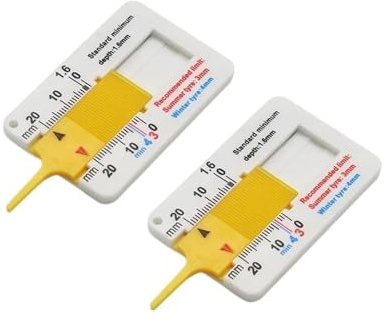 Strumento Di Misura Forniture For La Misurazione Indicatore Da 0-20 Mm Lavorazione Dei Metalli Auto Pneumatico For Leggi Profondimetro Calibro Profondità Pagina Moto Misurazione Di Precisione(2PCS)
