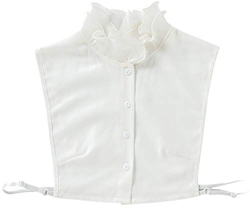 Tandou Schön Damen Blusenkragen Agaric Rüschen, Abnehmbare Krageneinsatz Für Pullover Accessoires