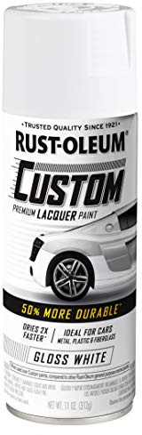 Rust-Oleum 352722 Automotive Custom Lacquer Spray Paint, 11 oz, Gloss White