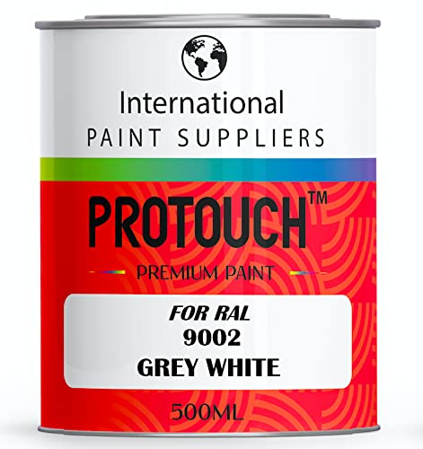 PROTOUCH FOR RAL 9002 GREY WHITE BASECOAT NEAT UNTHINNED CAR PAINT 500ML TIN