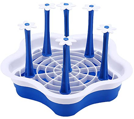 Ailovone Flaschentrockengestell Abtropfhalter Trockenständer Babyflaschen Abtropfgestell Tassenhalter flaschentrocknerhalter Flaschentrockner Ständer für Flaschen, Babyflaschen Zubehör (blau)