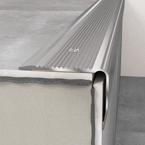 PROVISTON | Treppenkanten- & Winkelprofil | Aluminium | 40 x 30 x 1200 mm | Silber | Winkelprofil | Metallprofil