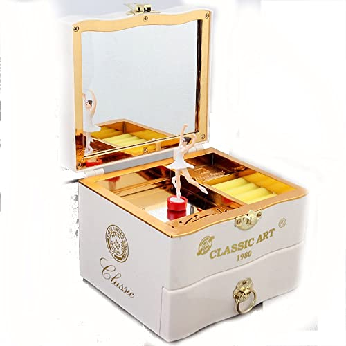TOMYEUS Spieluhr Musical Box Tanzen Ballerina Music Box Mechanische musikalische Schmuckkasten Mädchen Kinder Weihnachten Geburtstagsgeschenk Music Box Zufällige Musik Spieluhren Schmuckkästchen