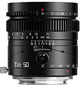 TTArtisan 50mm F1.4 Tilt Camera Lens Full Frame Large Aperture Manual Lens Miniature Landscape Lilliput Shooting for Sony E Mount