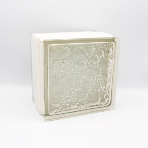 Fuchs Design THERMO BLOCK Plus Savona Brique en verre 19 x 19 x 13,5 cm, intérieur satiné, isolation thermique : Ug 0,8