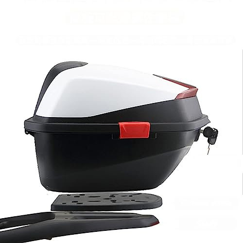 BLUEZY Motocicleta Topcase, Baúl De ABS Universal Cofre Moto, Portacasco Scooter Maleta Caja De Moto Gran Capacidad Impermeable Maletero De Moto Viajar Caja De Cola A