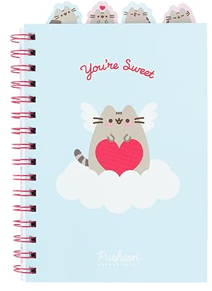 Grupo Erik Pusheen A5 Project Notebook with 4 Dividers | Notebooks A5 | Project Planner | Notepads A5 | A5 Notepad | Pusheen Gifts | Pusheen Stationery