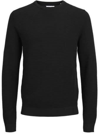 Jack&Jones Plus Jjotto - Jersey de Punto para Hombre, Negro, 5XL Grandes