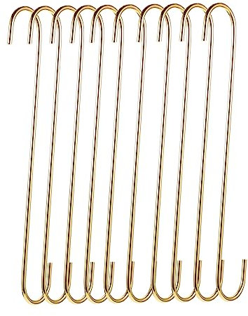 Gatuida 10pcs S-Shaped Hanging Plant Hooks for Plant Pots Garden Hooks Fence and Door Decor