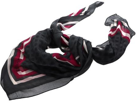 GUESS Deesa Logo Foulard Scarf 130X130 Black Logo