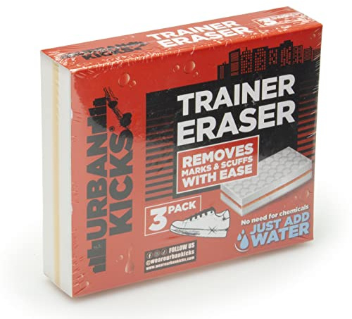 Chemical-Free Cleaning: Trainer Eraser - Pack of 3, Removes Marks and Scuffs Easily with Water Activation - Keep Your Footwear Box Fresh Clean! by Urban Kicks