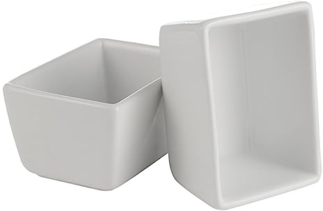 Taza de Condimento de Cerámica 2 Piezas en Color Claro para Cocina