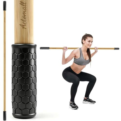 Yoga Stick for Home and Gym, Bamboo Yoga Exercise Stick for Full Range of Motion Including Stretching, Exercise, Physical Therapy and More, Perfect Posture Stick, Stretch Stick