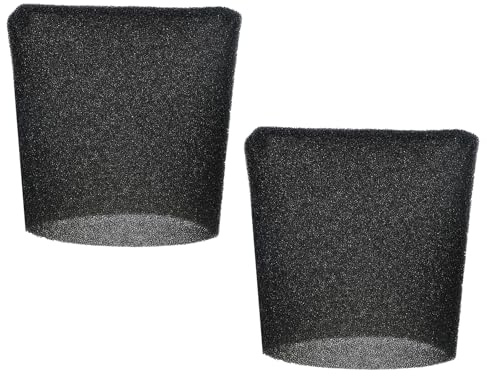 SPARES2GO Foam Filter Sleeve compatible with Wickes 20L 215735 288557 1250W Wet & Dry Vacuum Cleaner (22cm, Pack of 2)