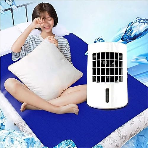 MAYFABD Cooling Water Mattress Chilled Mattress Topper Water Cooling System Cooler Pad Ice Mattress for Hot Sleepers And Night Sweats with Remote Control 4-speed Wind Speed Adjustable,160x140cm