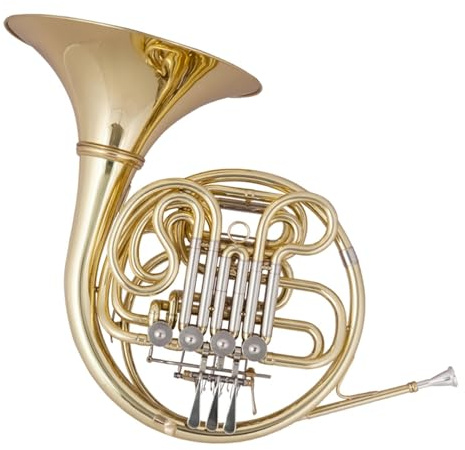 waldhorn instrument Vierstimmiges Geteiltes Einzelhorninstrument B/F Doppelhorn Anfänger-Leistungstest(Color:Single)