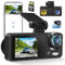 3CH Dashcam 1080P Auto Vorne Hinten und Innen, Dashcam Autokamera mit 64GB SD Karte, Auto Camera mit Infrarot Nachtsicht, G-Sensor, Loop-Aufnahme, Sichtwinkel (150°+120°+120°)