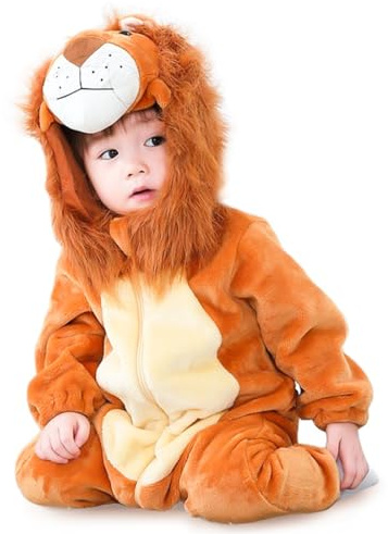 Epokus Lejonkostym, baby – djurkostym, lejon, overall, karneval och halloween, storlek 100 cm