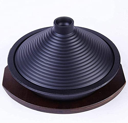 CNBYDK Pentola in Ceramica Casseruola con coperchi Tajine da Cucina Grande, Tajine da 28 cm con Base in ghisa Smaltata e Coperchio a Forma di Cono per Diversi Stili di Cottura,