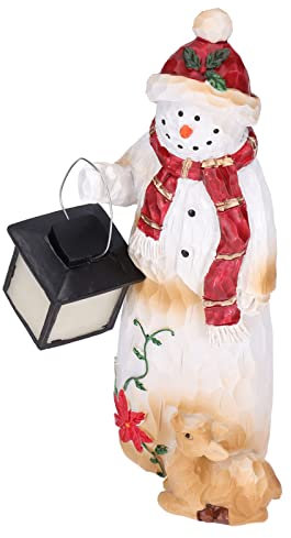TYCIONG Schneemann-Weihnachtsdekorationen, Weihnachtsfiguren, Schneemann-Dekoration mit Laterne, Schneemann-Figuren Weihnachtliche Heimdekoration
