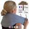 Chill&Rest - Removable microwave neck hot water bottle - Made in France - Back heating pad - Flax seeds - Migraine mask - Belly hot water bottle - Cervical collar - Blue - La Segaiha