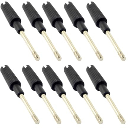 CY Kabelschrauben, Rändelschrauben Nr. 4–40 UNC, 47 mm Länge, Edelstahl-Umspritzung für Computer-DVI-VGA-RS232-Kabel (10 Stück)
