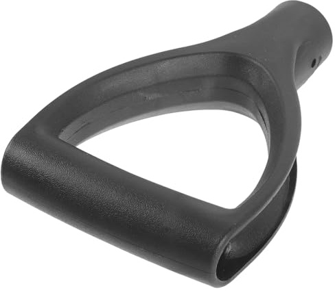 Veemoon Plastic Shovel Handle Replacement with D-Shaped Grip for Gardening, Easy to Hold and Convenient to Use, for Outdoor Garden Use, Black Sturdy Plastic Material