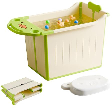 Babybadewanne, Faltbare Säuglingsbadbäder, Sitzstützpool | Ergonomische Form Und Reisefreundliches Design | 1 Set Für -, Wohnheim- Und Urlaubsbadezimmergebrauch
