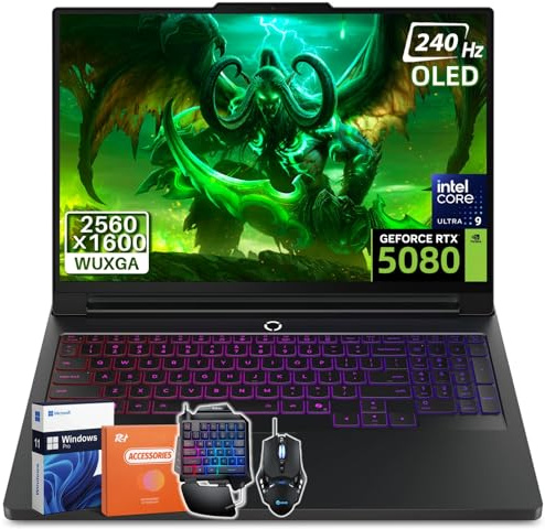 Lenovo Legion Pro 7i Gaming Laptop (2025), NVIDIA RTX 5080 16GB GDDR7, 16 QHD+ 240Hz OLED, Intel Ultra 9 275HX (fino a 5,4 GHz), WiFi 7, BT 5.4, 64 GB DDR5, 4 TB SSD, Windows 11 Pro, accessori