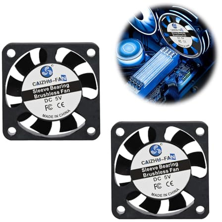 Jetstream 2 Piezas Ventilador Refrigeración USB, 5V Mini Ventilador Refrigeración USB Silencioso Pequeño, PC Fans, compatible con Computadoras, Impresoras 3D, Enrutadores